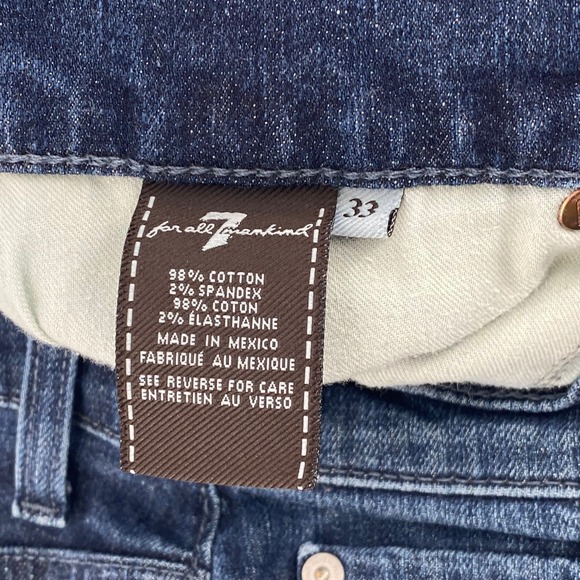 7 For All Mankind Austyn Straight Leg Medium Wash Jeans Men 33x32 5 Pocket Relax - Picture 3 of 5